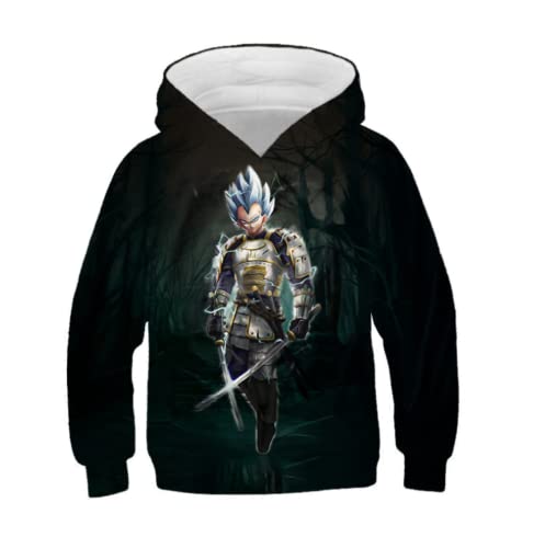 XZHYMJ Nuevas Sudaderas con Capucha De Dragon-Ball, Sudadera De Goku De Manga Larga con Cuello Redondo para Niños Y Niñas, Tops Informales De Dibujos Animados, Ropa De Calle 3D, 2,8 Años Cover