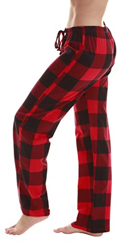 Image of Just Love Women's Buffalo Plaid Pajama Pants, 100% Cotton Jersey Knit Sleep and Lounge PJ Bottoms