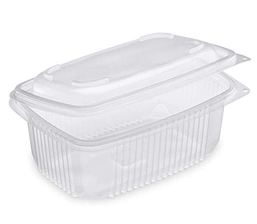100 Vaschette Asporto Alimenti Caldi 1000 cc con coperchio per Rosticceria Ristorante e Alimentari utilizzabili in MICROONDE