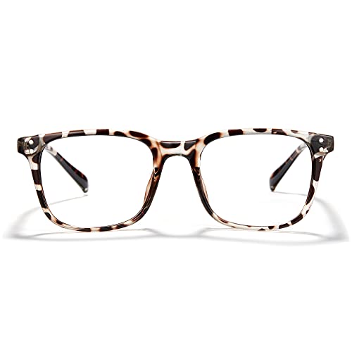 Cyxus TR90 Square Eyeglasses Frame Women Men Clear Lens Blue Light Blocking Glasses Eyewear Ultra Light Computer Glasses