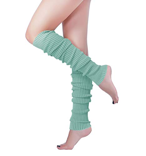 Image of v28 Women Warm Leg Warmers 80s Retro Party Costume Knit Ballet Neon Long Socks