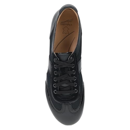 Image of Dansko Milana Slip-On Sneakerina Flats for Women - Sneaker-Inspired Ballet Shoe with Built-in Wedge and Arch Support - Lightweight Rubber Outsole - Leather and Mesh
