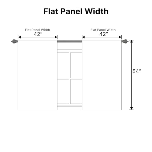 Image of H.VERSAILTEX White Curtains Thermal Insulated Window Treatment Panels Room Darkening Privacy Assured Drapes for Living Room Back Tab /Rod Pocket Bedroom Draperies, 42 x 54 Inch, 2 Panels