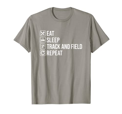 Camiseta Track And Field Eat Sleep Repeat Camiseta