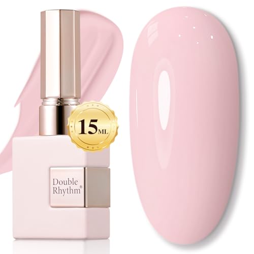 Double Rhythm 15ML Gel Nail Polish Pure Sheer Same Color Same Bottle Soak Off Gel Polish Art Manicure Salon DIY at Home for Women (Baby Pink-A1334)