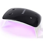 TUTUYU 12W Black UV LED Nail Dryer Pink Light with 30s/60s Timer, 6 LED Beads, Portable Mini Lamp...