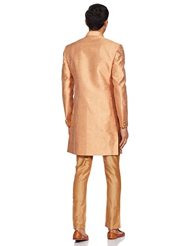Image of Ethnix Men's Poly 67% /Viscose 33% Jaquard Indowestern Jacket