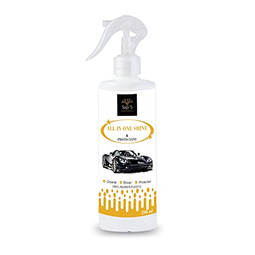Sapi’S All in One Shine & Protectant Liquid Body Polish to Shine and Protect Vinyl, Rubber and Plastic – 200 ml Car/Bike Care/Car Accessories/Automotive Products, Suitable for All Surfaces