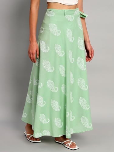 Image of Ravaiyaa - Attitude is everything Cotton Hand Block Floral Printed Wrap Around Women's Free Size Skirt Rapron