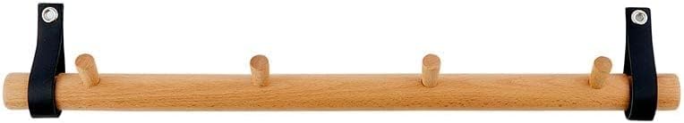 Miniatura 2 de Santa Barbara Design Studio Ganchos de pared y decoración del hogar, soporte para accesorios de madera y cuero, 20 pulgadas de largo, natural