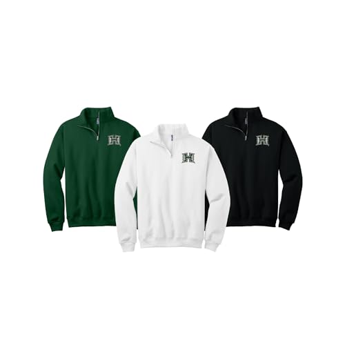 Sorority Letters Shop University of Hawaii Manoa Quarter Zip Sweatshirt with Primary H Logo Embroidered2