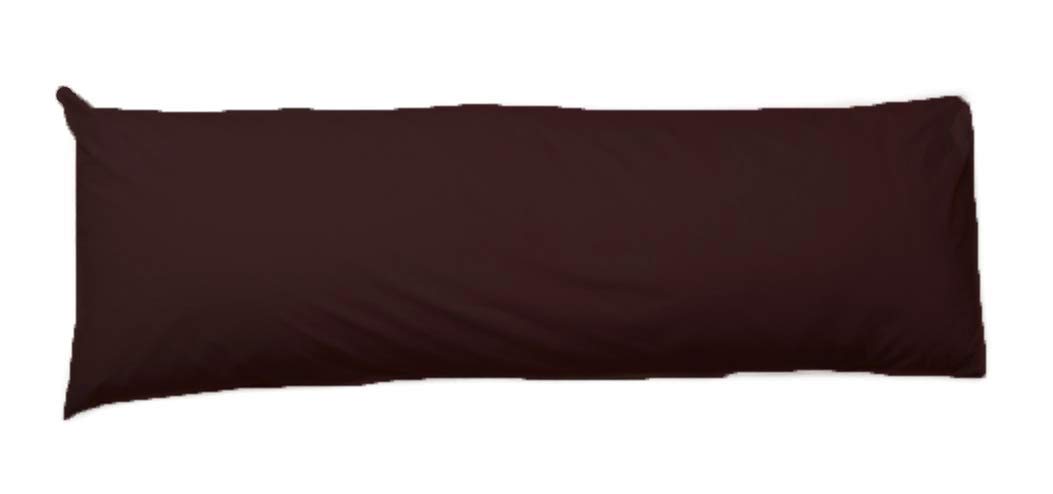 R&Z Long Bolster Pillow Case 100% Polycotton Blend PREGNANCY Maternity Orthopaedic Support Pillowcase (Chocolate, 4Ft)