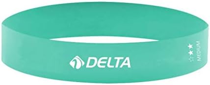 delta spor Latex Aerobik Pilates Direnç Egzersiz Bandı Squat Çalışma Lastiği,Turkuaz,Orta - Görsel 1