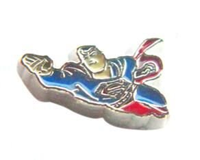 Flying Superman Superhero Floating Living Memory Locket Scrapbook Charm origami