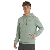 Quiksilver Men's Regular Fit Active Performance Heavyweight Jacquard Mesh and Polar Fleece Pullover Hoodie, Sage Green, Large
