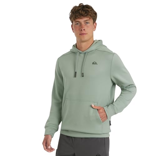 Image of Quiksilver Men's Regular Fit Active Performance Heavyweight Jacquard Mesh and Polar Fleece Pullover Hoodie (S-XL)