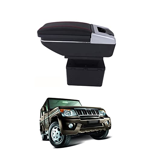 Image of Armrest with in-Built Glass Holder and Portable Ash Tray Arm Rest Console Compatible with B-olero