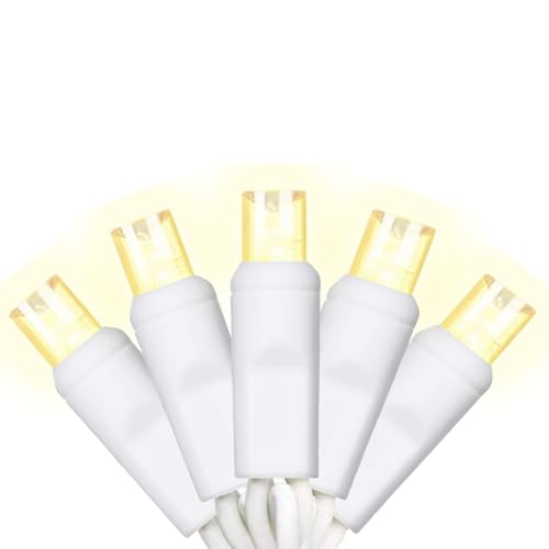 50 Counts Warm White LED Christmas Lights - 25ft Christmas Tree Lights Commercial Grade Outdoor...