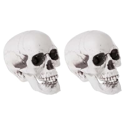 Tradineur - Pack de 2 Calavera para Halloween, plástico, cráneo, decoración de interior, carnaval, fiestas, celebraciones, 15 cm | Ya disponible en tu tienda friki favorita! En mundofriki.es! Tradineur - Pack de 2 Calavera para Halloween, plástico, cráneo, decoración de interior, carnaval, fiestas, celebraciones, 15 cm | Ya disponible en tu tienda friki favorita! En mundofriki.es!