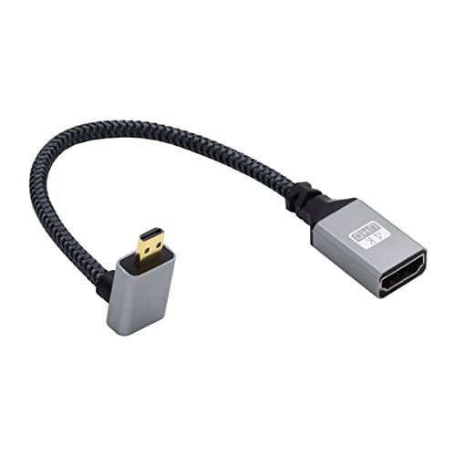 CY 4K Cable Type-D Micro HDMI 1.4 Male 90 Degree Down Angled to HDMI Female Extension Cable for DV MP4 Camera DC Laptop HDTV - Image 4