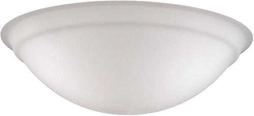 Fanimation Tazón de vidrio para ventilador de techo, color blanco esmerilado