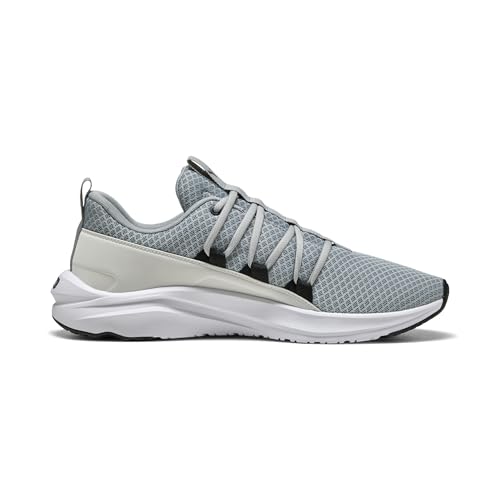Image of PUMA | SOFTRIDE One4all Men's Walking Shoes | Cool Mid Gray-Black-Glowing Red | 10UK