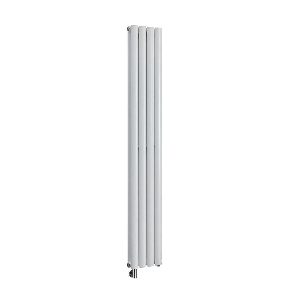 Milano Aruba 1000W White Vertical Double Oval Panel Electric Radiator Cable Cover - 1780mm x 236mm