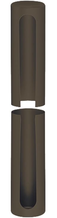 cyclingcolors 2x Couvre gond cache paumelle fenêtre porte portail Charnière Capuchon Protection Meuble Douille, 20mm marron longueur 118mm plastique