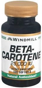 Special Pack of 5 Windmill BETA Carotene SOFGEL 25000 100SG