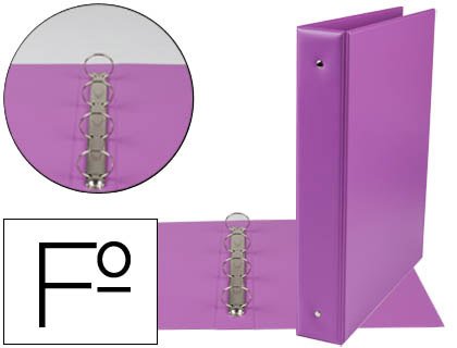 Saro - Cartella 4 anelli foglio lilla