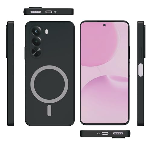 Image of Coverage Macc-Safe Print Rubber Candy TPU Cloth in-Side | Camera Protection Non-Slip Grip Back Case Cover Compatible for Realme P4x 5G - Starry Black
