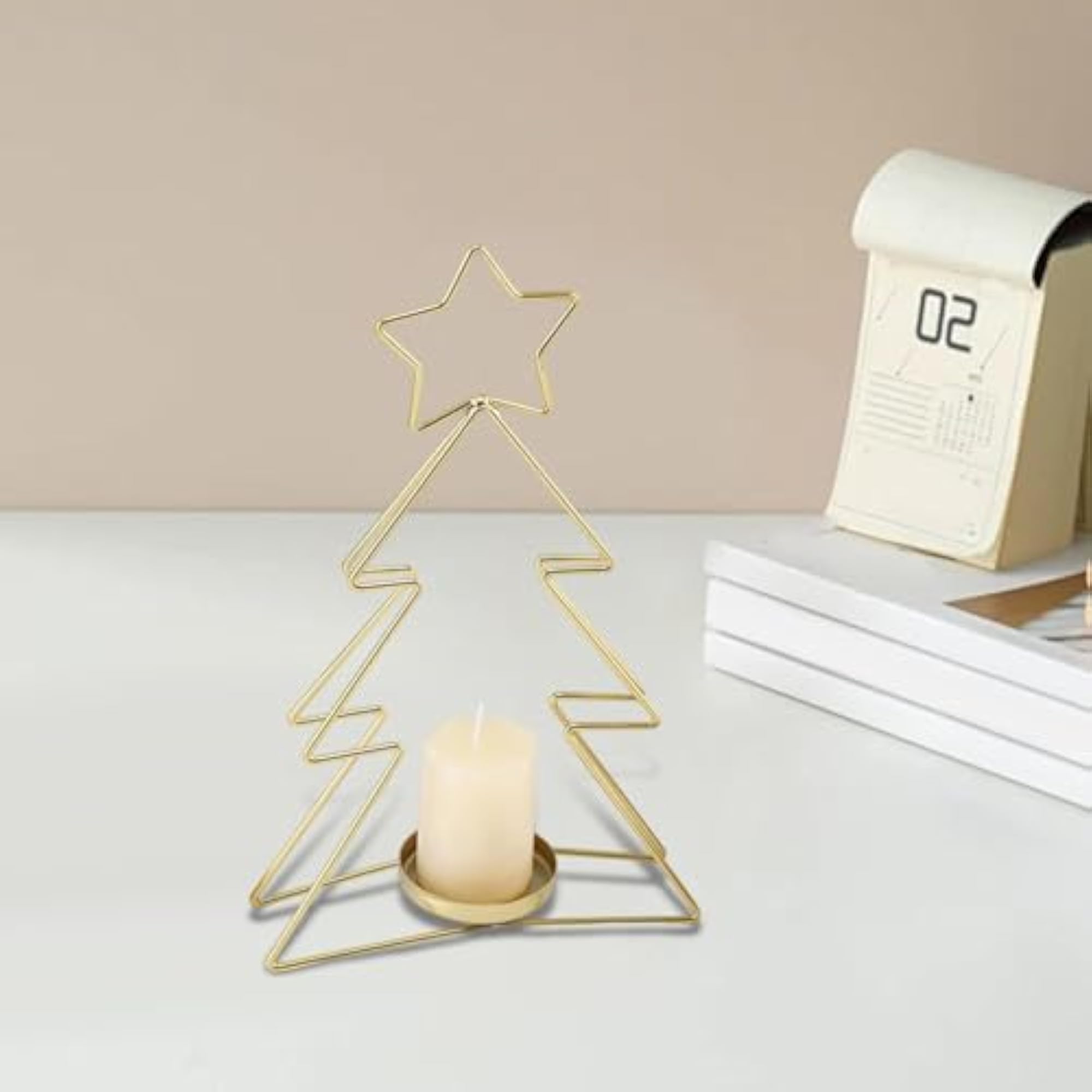 Iron Hollow Tea Light Candle Holder for Dining Room
