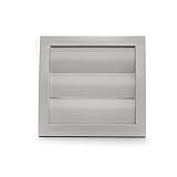 Vent Systems 100mm (153x148) Weiß Entlüftungsabdeckung für Trockner-Abluftventilationsrohr, weiß belüftete Außentrockner Entlüftungsabdeckung Öffnungsklappe hält Insekten, Vögel und Nagetiere fern