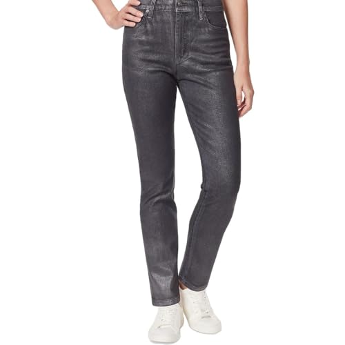 Gloria Vanderbilt Womens Petites Amanda Classic Rise Tapered Leg Jeans Gray 6