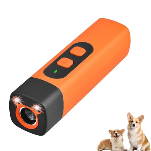 Ultrasonic Dog Bark Deterrent Device, 2-in-1 Handheld Ultrasonic Dog Repeller with LED Light, Waterproof Anti Barking Device Training & Behaviour Aids for Dogs for Small Medium & Large Dogs(1pc)