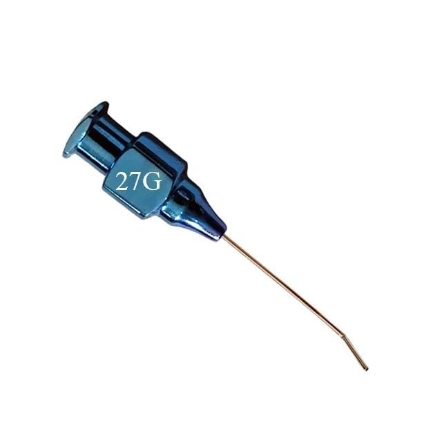 Top Quality Titanium Ophthalmic Cann. 25G, 27G Angled 5mm (25g)