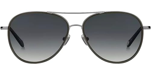 Fossil-Fos 2096/G/S 06Lb/9O Aviator Sunglasses Ruthenium Dark Gray Gradient2