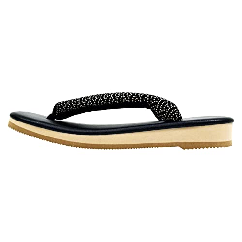 Black Leather setta Men's Japanese zouri Sandals flip-flops costume house yard kendo [Made in Japan]3