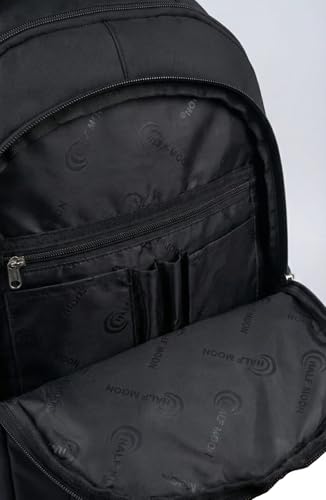 Image of Half Moon Laptop Backpack 15.6 inch Shock-Resistant Compartment 7-Pocket Organized Design Water-Resistant 45L Travel Daypack with Y2K Zippers for Work Casual College
