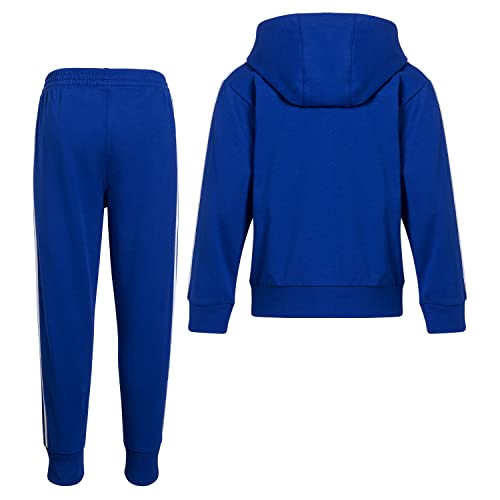Adidas Boys Zip Front French Terry Hooded Jacket And Joggers Set, Team Royal Blue, 18 Months #TOP1