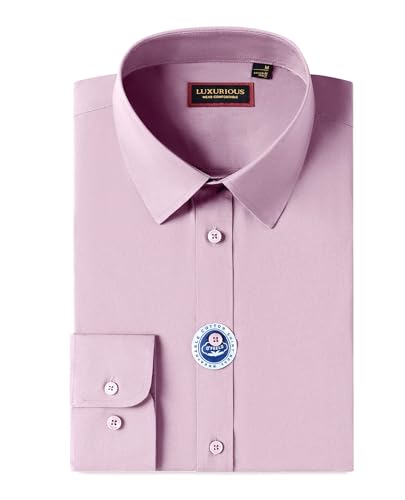 Lion Nardo Cotton Mens Dress Shirts Long Sleeve Wrinkle Free Business Casual Button Down Shirts Formal Shirts Big and Tall