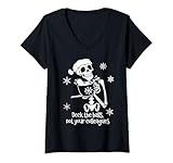 Photo Gallery donna deck the halls not your colleagues funny coworker christmas maglietta con collo a v Photo Gallery donna deck the halls not your colleagues funny coworker christmas maglietta con collo a v