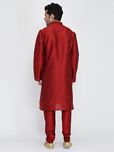 Image of Royal Kurta Men's Silk Blend Kurta & Churidaar Pyjama Set
