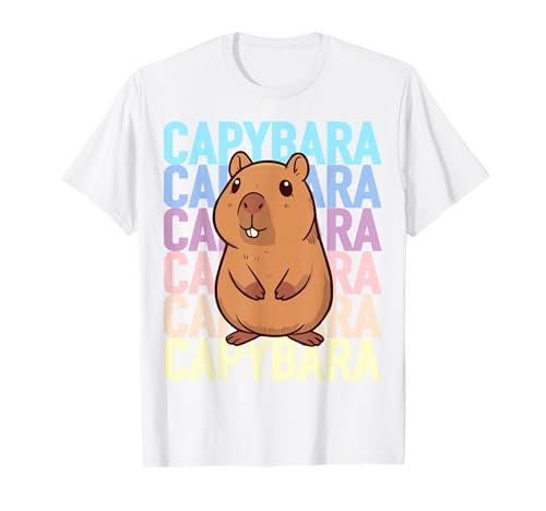 Lindo Kawaii Capibara Amante Roedor Animal Niños Camiseta