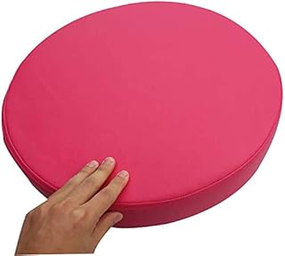 MGEMJMJ Cojín De Silla Redonda De Cuero Sintética, Cojín De Asiento Suave Removible Engrosado para Carro De Oficina, Barra De Taburete, Cojín(Size:50x50x5cm(20x20x2),Color:Rose)