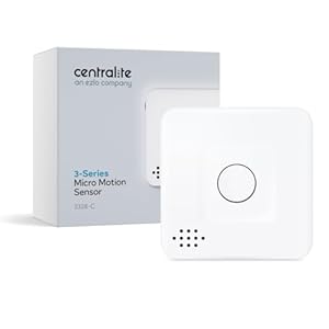 by Ezlo Micro Motion Sensor – Home Automation and Security – Lighting Scenes, Security Alarm, Alerts upon Motion Detection – Zigbee