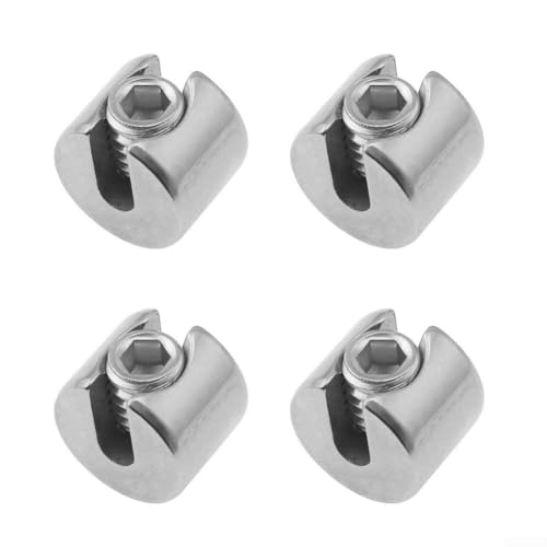 Lot de 4 clips de câble en acier inoxydable 316 - Pinces robustes pour tendre les clôtures et treillis de jardin (M10)