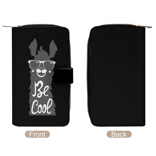 Be Cool Llamas Long Wallet for Women Men Purses Coin Pouch Credit Card Holder Organizer3