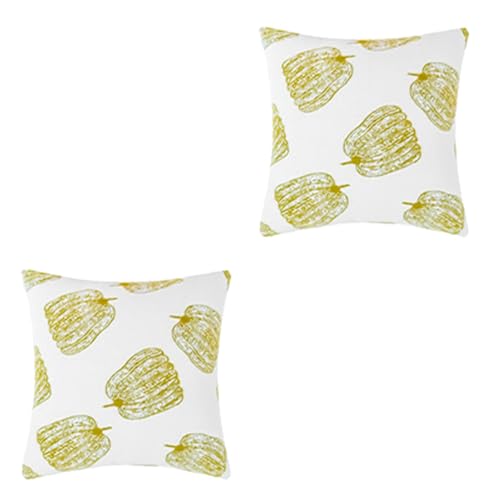 枕カバー秋カボチャ枕カバー 45 × 45 センチメートル 2 個エレガントな秋ホーム感謝祭家の装飾農家枕ケース