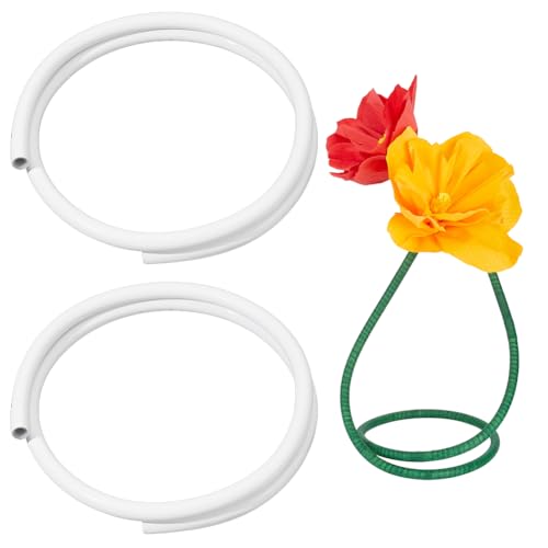 PH PandaHall Tubo flexible de 3 m, 16 mm, tubos de plástico blancos, tronco de tubo flexible de plástico de aluminio para manualidades, tallos de flores artificiales, decoración de portales de boda